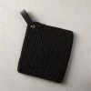 Crochet Black Pot Holder -Chic Living Shop CrochetBlackPotHolderSHS21