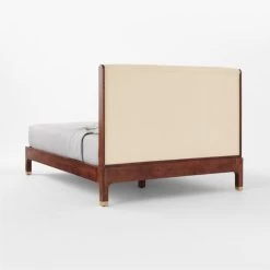 Crosby Tufted White Velvet And Wood Queen Bed -Chic Living Shop CrosbyTuftedQueenBed3QBSSF21