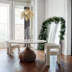 Stature Ivory Dining Armchair -Chic Living Shop CruzTravertineDiningTableNV20 1x1