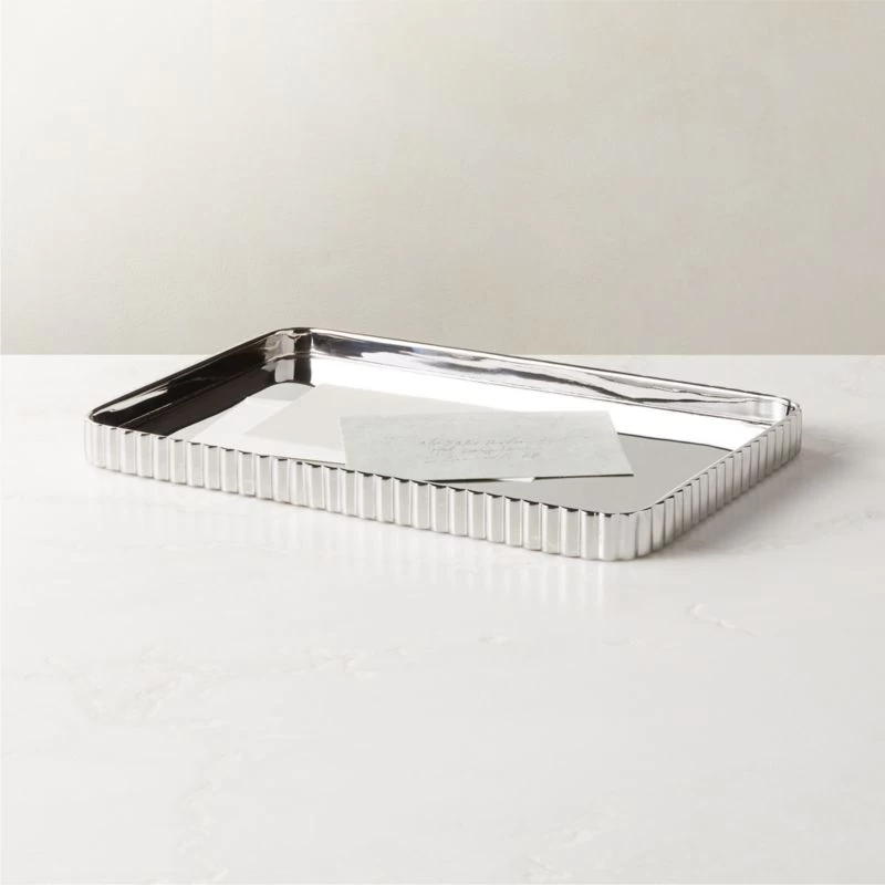 Danilo Pleated Stainless Steel Letter Tray 5 Danilo Pleated Stainless Steel Letter Tray - Image 3