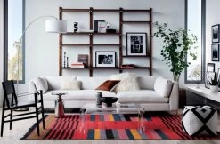 Walnut Modular Triple Shelf 88" 18 Walnut Modular Triple Shelf 88" -Chic Living Shop Decker2PieceSectionalJL19