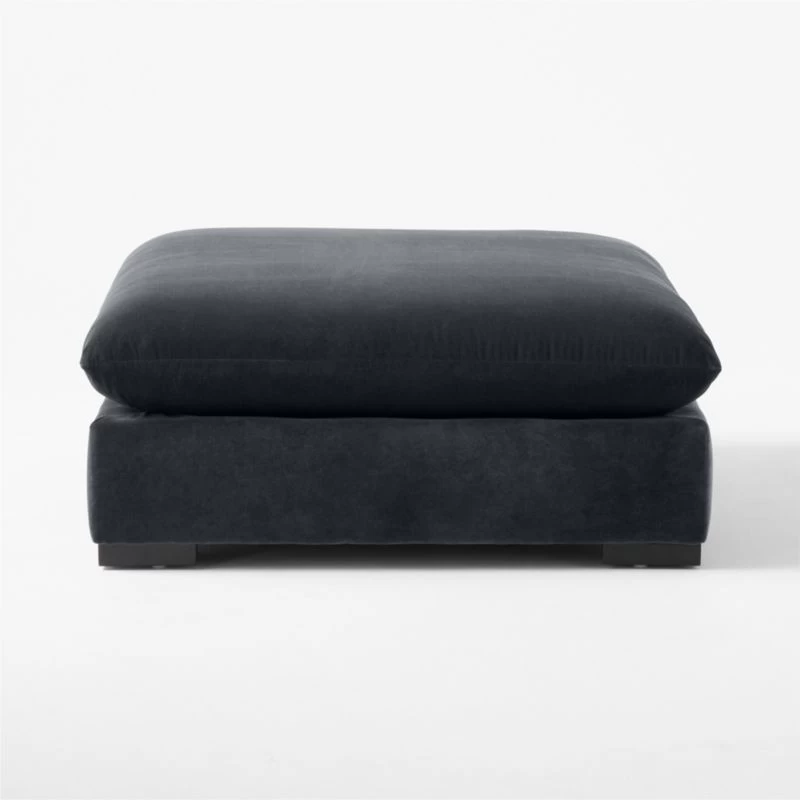 Deseo Charcoal Grey Performance Velvet Ottoman 6 Deseo Charcoal Grey Performance Velvet Ottoman - Image 4