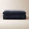 Deseo Charcoal Grey Performance Velvet Ottoman 2 Deseo Charcoal Grey Performance Velvet Ottoman -Chic Living Shop DeseoChcVltOttomanSHF23