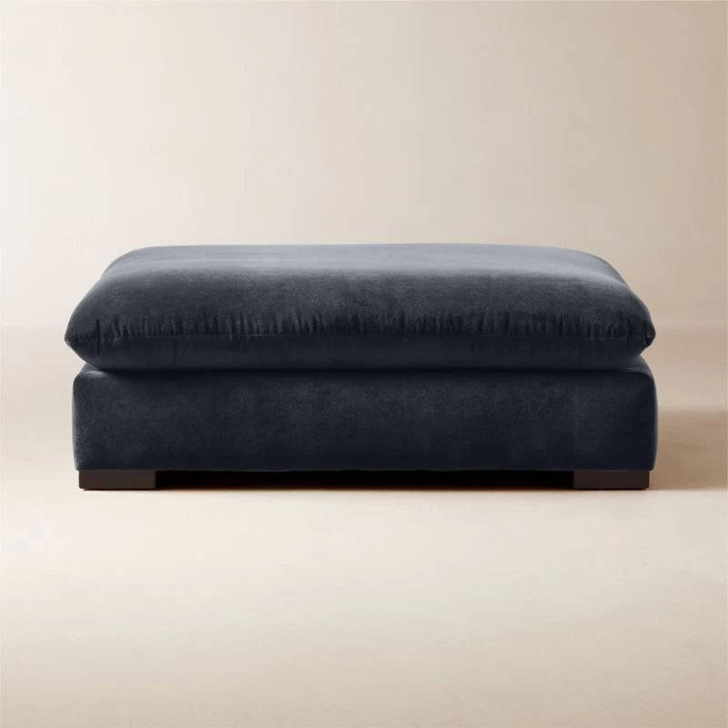 Deseo Charcoal Grey Performance Velvet Ottoman 3 Deseo Charcoal Grey Performance Velvet Ottoman