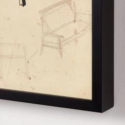 'Design For A Chair I' Framed Reproduction By Carel Adolph Lion Cachet 18''x22'' -Chic Living Shop DesignForAChairI18x22inAV2SHF22