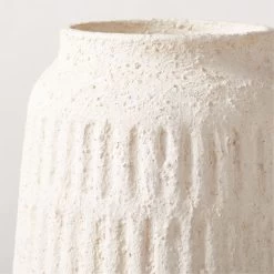 Domitia Textured Ivory White Vase Tall -Chic Living Shop DomitiaTxtrdVaseAVSHS23