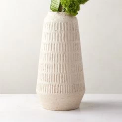Domitia Textured Ivory White Vase Tall -Chic Living Shop DomitiaTxtrdVaseROS23