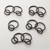 Matte Black Curtain Rings Set Of 9 -Chic Living Shop DraperyRingsBlackS9AVSHF21