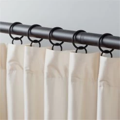Matte Black Curtain Rings Set Of 9 -Chic Living Shop DraperyRingsBlackS9SHF21