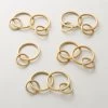 Brushed Brass Curtain Rings Set Of 9 -Chic Living Shop DraperyRingsBrshdBrassS9AVSHF21