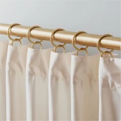 Brushed Brass Curtain Rings Set Of 9 6 Brushed Brass Curtain Rings Set Of 9 -Chic Living Shop DraperyRingsBrshdBrassS9SHF21