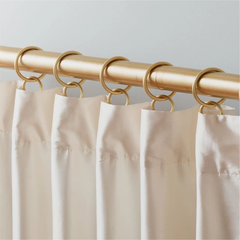 Brushed Brass Curtain Rings Set Of 9 4 Brushed Brass Curtain Rings Set Of 9 - Image 2