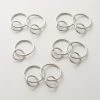 Polished Nickel Curtain Rings Set Of 9 -Chic Living Shop DraperyRingsPlshdNickelS9AVSHF21