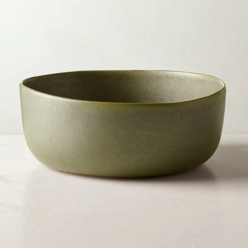Drift Green Serving Bowl With Reactive Glaze 3 Drift Green Serving Bowl With Reactive Glaze