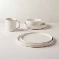 Drift White Dinner Plate With Reactive Glaze 6 Drift White Dinner Plate With Reactive Glaze -Chic Living Shop DriftRctIvoryDnnrwrGrpFHS22