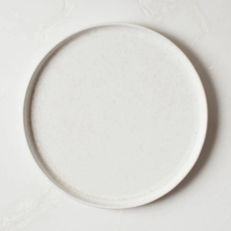 Drift White Dinner Plate With Reactive Glaze 3 Drift White Dinner Plate With Reactive Glaze