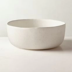 Drift White Serving Bowl With Reactive Glaze