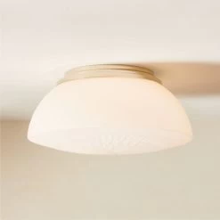 Dufrene Polished Nickel Flush Mount Light -Chic Living Shop DufrenePldNklFlushMountROS23