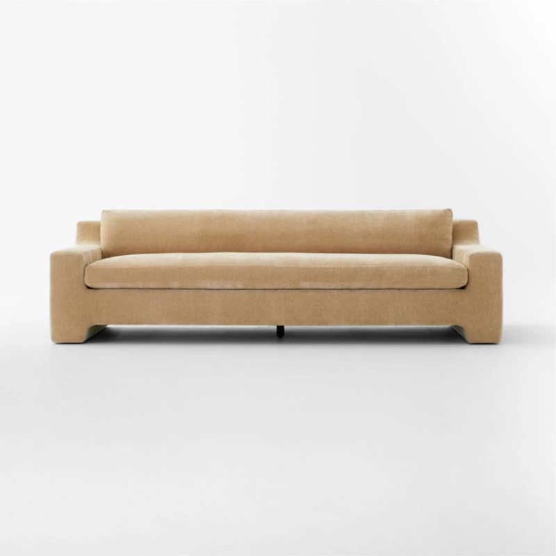 Durant Wheat Velvet Sofa 6 Durant Wheat Velvet Sofa - Image 4