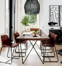 Dylan 36"x104" Medium Acacia Dining Table -Chic Living Shop Dylan36x104DiningTableM19