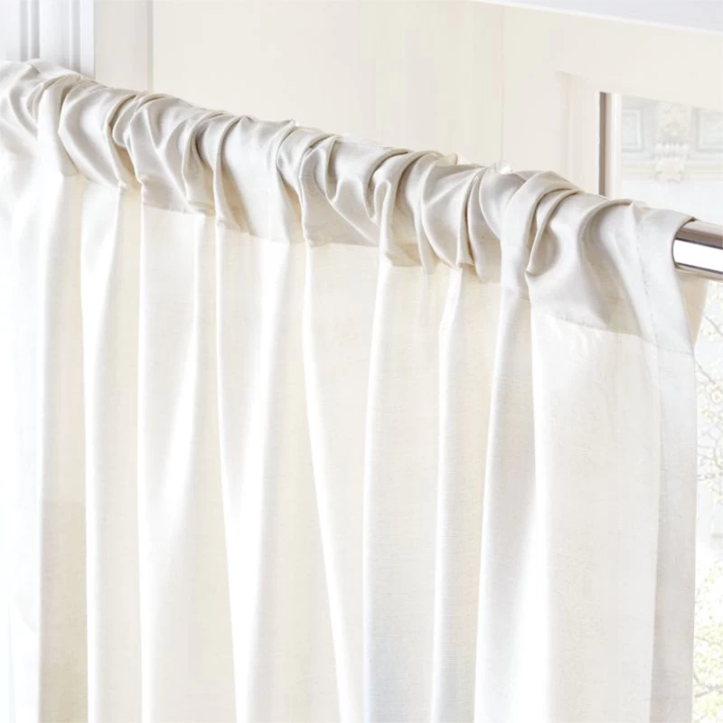 Elysium Neutral Dupioni Silk Curtain Panel 48"x84" 6 Elysium Neutral Dupioni Silk Curtain Panel 48"x84" - Image 4