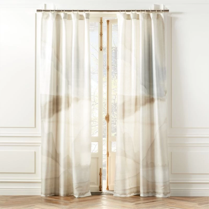 Elysium Neutral Dupioni Silk Curtain Panel 48"x84" 3 Elysium Neutral Dupioni Silk Curtain Panel 48"x84"