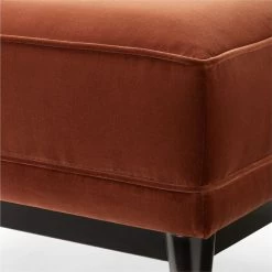 Embassy Bronze Brown Velvet Ottoman Model 310 -Chic Living Shop EmbassyBrzVltOttomanAVSSF23