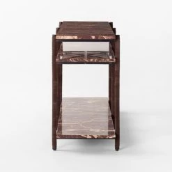 Ember Red Marble Console Table -Chic Living Shop EmberRdMrblConsoleTableSDSSF22