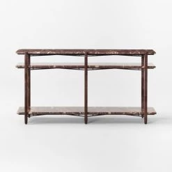 Ember Red Marble Console Table -Chic Living Shop EmberRdMrblConsoleTableSOSSF22