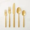 20-Piece Essence Brushed Champagne Gold Flatware Set -Chic Living Shop EssenceBdChGdFltwr20PcSSHS22