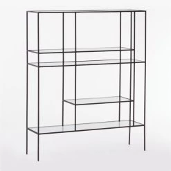 Euclidean Black Metal Etagere -Chic Living Shop EuclideanBlackEtagere3QSSS21