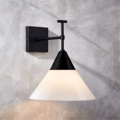 Exposior Indoor/Outdoor Black Wall Sconce Model 2027 -Chic Living Shop Exposior2027MttBkSconceAV3SHF22