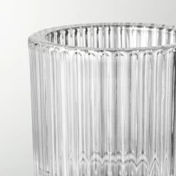 Ezra Glass Tealight Candle Holders Set Of 6 8 Ezra Glass Tealight Candle Holders Set Of 6 -Chic Living Shop EzraClearTealightHolderAVSHF21