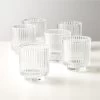 Ezra Glass Tealight Candle Holders Set Of 6 -Chic Living Shop EzraClearTealightHolderS6SHF21