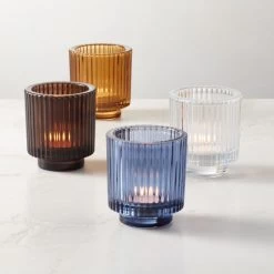 Ezra Glass Tealight Candle Holders Set Of 6 9 Ezra Glass Tealight Candle Holders Set Of 6 -Chic Living Shop EzraTealightHolderGroupFH23