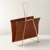 Fallon Leather Magazine Rack -Chic Living Shop FallonLthrMagazineRackSHS22