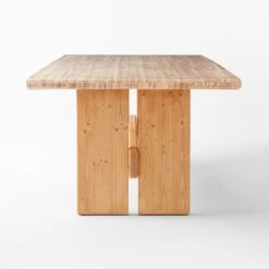 Falls Travertine Dining Table -Chic Living Shop FallsTrvrtnDiningTableSDSSS22