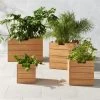 Ferrat Teak Outdoor Planters -Chic Living Shop FerratTeakPlanterGroupFHS23
