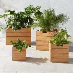 Ferrat Teak Outdoor Planters