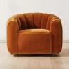 Fitz Channeled Russet Velvet Swivel Chair 2 Fitz Channeled Russet Velvet Swivel Chair -Chic Living Shop FitzChairLucaRussetSHF20 1x1