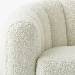 Fitz Channeled White Boucle Swivel Chair Set Of 2 -Chic Living Shop FitzCreamBclSwivelChrAVSSS23