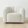 Fitz Channeled White Boucle Swivel Chair Set Of 2 -Chic Living Shop FitzCreamBclSwivelChrSHS23