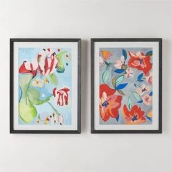 'La Courtine Floral' Framed Giclee Art Print 18"x24" -Chic Living Shop FloralGroupFHS23