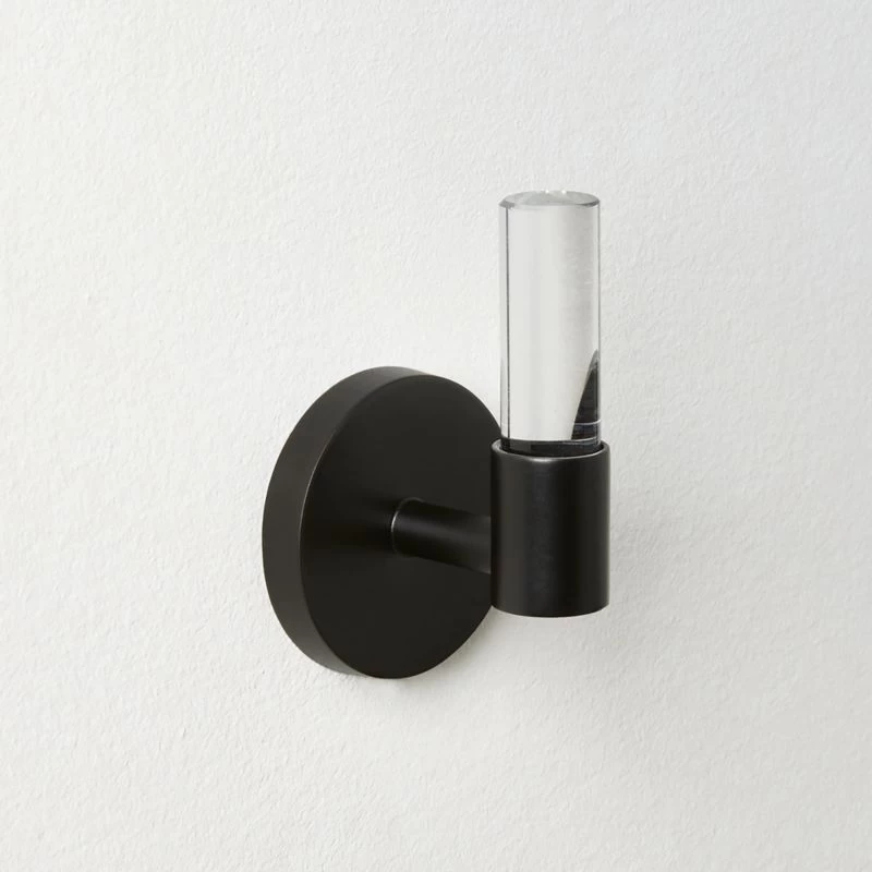 Flynn Crystal And Black Wall Hook 3 Flynn Crystal And Black Wall Hook
