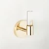 Flynn Crystal Unlacquered Brass Hook -Chic Living Shop FlynnCrystalPldBrsHookSHF22
