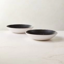 Fynn Black And White Pasta Bowl With Reactive Glaze -Chic Living Shop FlynnRctvPastaBowlAVSHS23