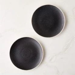 Fynn Black And White Salad Plate With Reactive Glaze -Chic Living Shop FlynnRctvSaladPlateAVSHS23