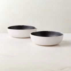 Fynn Black And White Soup Bowl With Reactive Glaze 6 Fynn Black And White Soup Bowl With Reactive Glaze -Chic Living Shop FlynnRctvSoupBowlAVSHS23
