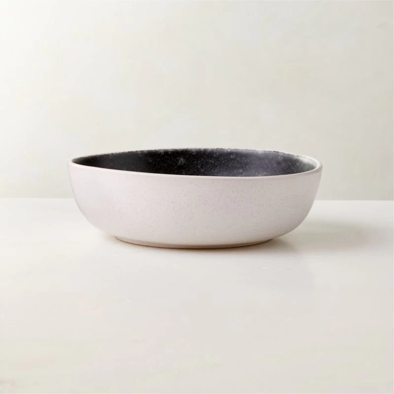 Fynn Black And White Soup Bowl With Reactive Glaze 3 Fynn Black And White Soup Bowl With Reactive Glaze