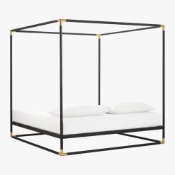 Frame Black Iron Queen Canopy Bed -Chic Living Shop FrameCanopyBedKing3QBF17